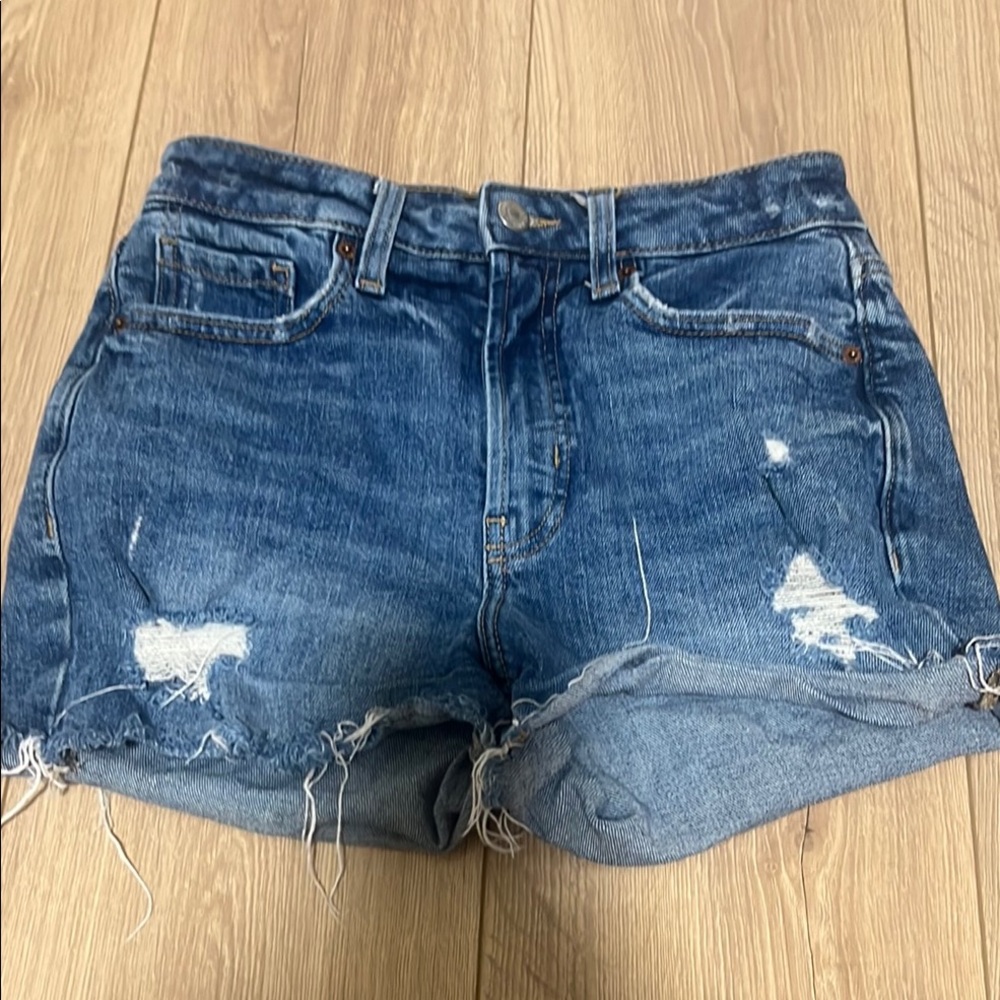 Old Navy Blue Distressed Denim Shorts